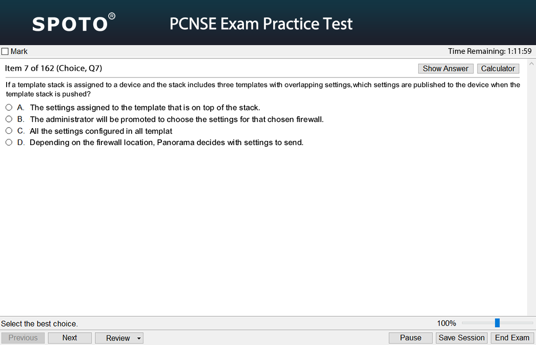 Exam PCNSE Consultant